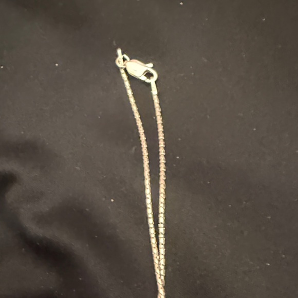 Elegant Silver and Amber Pendant Necklace - Picture 3 of 5